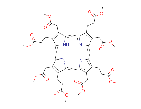 21H,23H-Porphine-2,7,12,17-tetraaceticacid, 3,8,13,18-tetrakis(3-methoxy-3-oxopropyl)-, 2,7,12,17-tetramethyl ester cas  10170-03-3