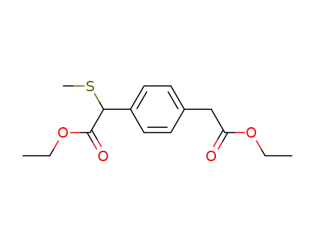 Molecular Structure of 105077-01-8 (diethyl α-methylthio-1,4-benzenediacetate)