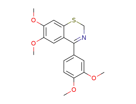 Molecular Structure of 64460-74-8 (2H-1,3-Benzothiazine, 4-(3,4-dimethoxyphenyl)-6,7-dimethoxy-)