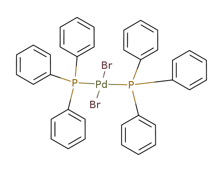Molecular Structure of 23523-33-3 (TRANS-DIBROMOBIS(TRIPHENYLPHOSPHINE)PALLADIUM(II))
