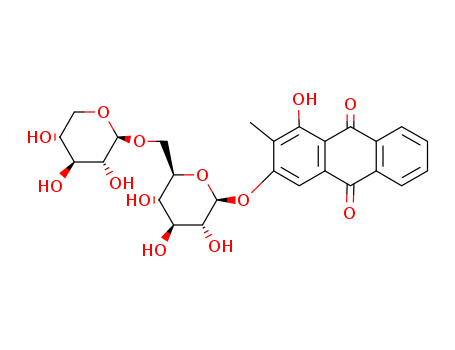 9,10-Anthracenedione,1-hydroxy-2-methyl-3-[(6-O-b-D-xylopyranosyl-b-D-glucopyranosyl)oxy]-