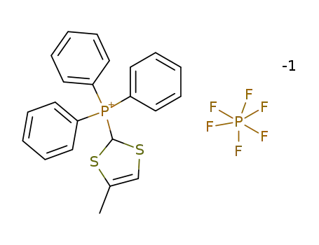 Molecular Structure of 141192-76-9 (hexafluorophosphate de 4-methyl-1,3-dithiolium-2-triphenylphosphonium)
