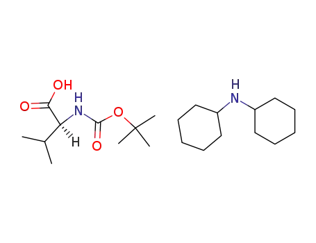 Molecular Structure of 61315-58-0 (D-Valine, N-[(1,1-dimethylethoxy)carbonyl]-, compd. with
N-cyclohexylcyclohexanamine (1:1))