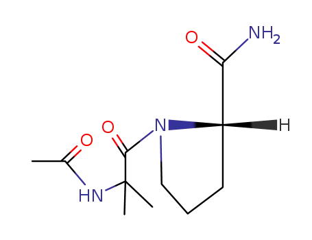 Molecular Structure of 76409-77-3 (Ac-Aib-L-Pro-NH<sub>2</sub>)
