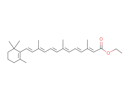 3,7,11-trimethyl-13<i>t</i>-(2,6,6-trimethyl-cyclohex-1-enyl)-trideca-2<i>t</i>,4<i>t</i>,6<i>t</i>,8<i>t</i>,10<i>t</i>,12-hexaenoic acid ethyl ester