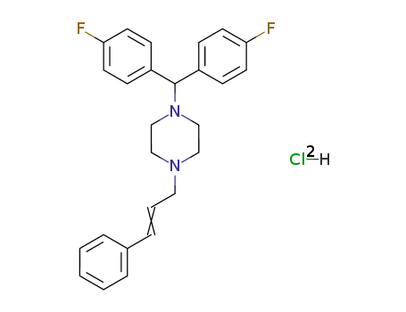 Molecular Structure of 27064-95-5 (1-[bis(4-fluorophenyl)methyl]-4-cinnamylpiperazine dihydrochloride)