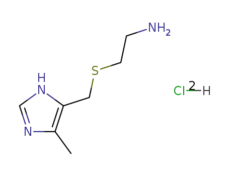 Molecular Structure of 38603-72-4 (2-[[(5-methyl-1H-imidazol-4-yl)methyl]thio]ethylamine dihydrochloride)