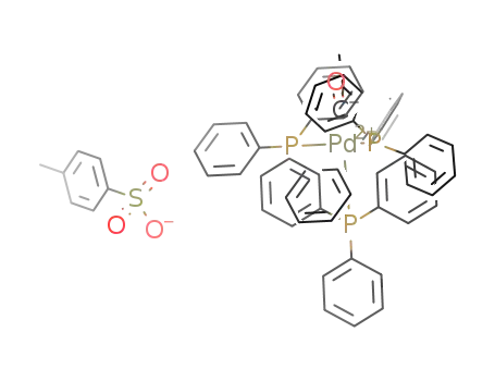Molecular Structure of 1478674-03-1 ([Pd(COEt)(PPh<sub>3</sub>)<sub>3</sub>](TsO))