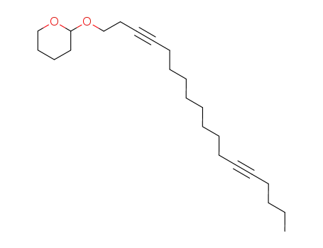 Molecular Structure of 71673-25-1 (1-(Tetrahydro-2H-pyran-2-yloxy)octadeca-3,13-diyne)