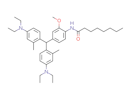 Molecular Structure of 38615-38-2 (N-[4-[bis[4-(diethylamino)-o-tolyl]methyl]-2-methoxyphenyl]octanamide)