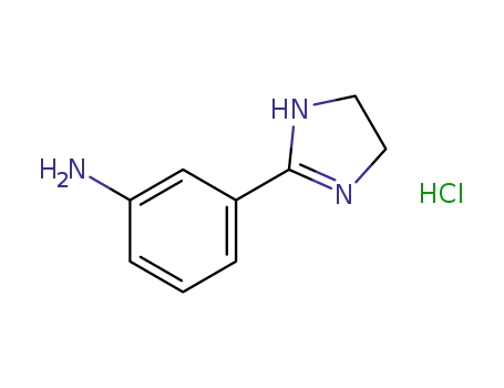 Molecular Structure of 53104-89-5 (3-(4,5-dihydro-1H-imidazol-2-yl)aniline monohydrochloride)
