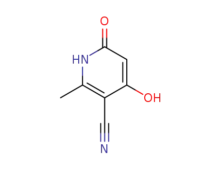 Molecular Structure of 64169-92-2 (1,6-dihydro-4-hydroxy-2-methyl-6-oxonicotinonitrile)