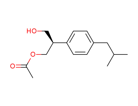 1,3-Propanediol, 2-[4-(2-methylpropyl)phenyl]-, monoacetate, (2R)-