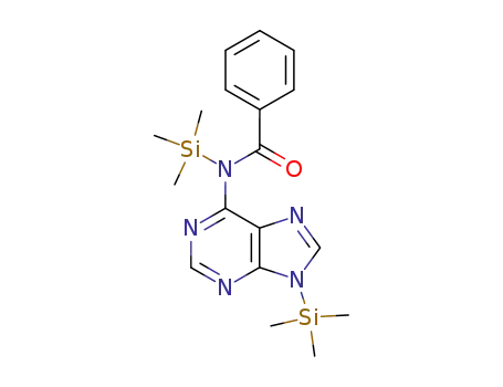 Molecular Structure of 18055-47-5 (Benzamide, N-(trimethylsilyl)-N-[9-(trimethylsilyl)-9H-purin-6-yl]-)