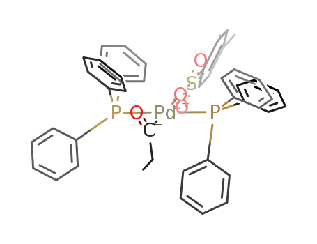 Molecular Structure of 771476-64-3 (trans-[Pd(COEt)(OTs)(PPh<sub>3</sub>)<sub>2</sub>])