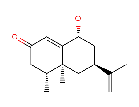 Molecular Structure of 226546-99-2 (9α-hydroxy-2-oxo-4α,5α,7β-eremophila-1(10),11-diene)