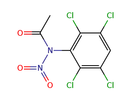 Molecular Structure of 69733-49-9 (acetic acid-(2,3,5,6-tetrachloro-<i>N</i>-nitro-anilide))