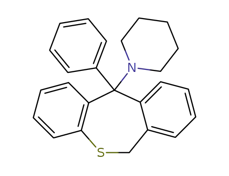 Molecular Structure of 84964-35-2 (1-(11-phenyl-6,11-dihydrodibenzo[b,e]thiepin-11-yl)piperidine)