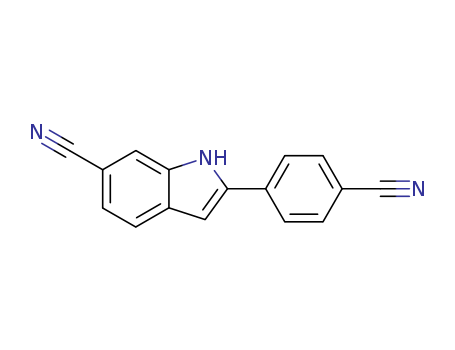 1H-Indole-6-carbonitrile, 2-(4-cyanophenyl)-