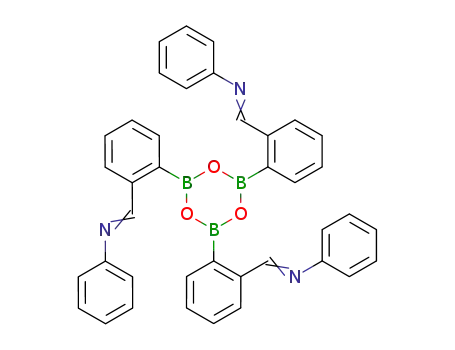 Molecular Structure of 17604-35-2 (tris(2-methylene(phenyl)imino phenyl)boroxin)
