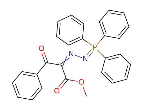 Molecular Structure of 102603-79-2 (3-oxo-3-phenyl-2-(triphenylphosphoranylidene-hydrazono)-propionic acid methyl ester)