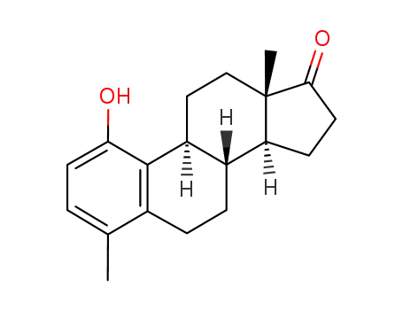 Molecular Structure of 4954-08-9 (1-hydroxy-4-methyl-estra-1,3,5<sup>(10)</sup>-trien-17-one)