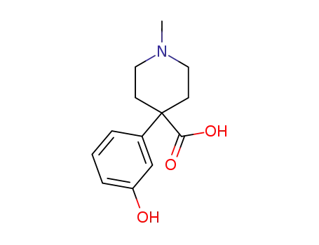 Molecular Structure of 106275-10-9 (4-(3-hydroxy-phenyl)-1-methyl-piperidine-4-carboxylic acid)