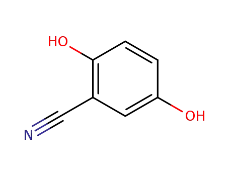 Molecular Structure of 4640-29-3 (2,5-Dihydroxybenzonitrile)