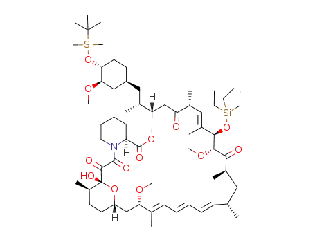 Molecular Structure of 1156545-76-4 (40-TBS,28-TES-rapamycin)