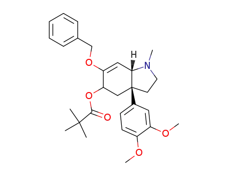 2,2-Dimethyl-propionic acid (3aR,7aS)-6-benzyloxy-3a-(3,4-dimethoxy-phenyl)-1-methyl-2,3,3a,4,5,7a-hexahydro-1H-indol-5-yl ester