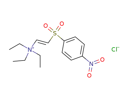 Molecular Structure of 110065-17-3 (trans-β-(p-nitrophenylsulfonyl)vinyltriethylammonium chloride)