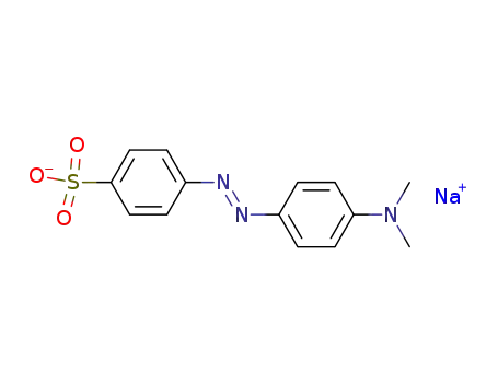 Molecular Structure of 60305-61-5 (Benzenesulfonic acid, 4-[(1E)-[4-(dimethylamino)phenyl]azo]-, sodium
salt)