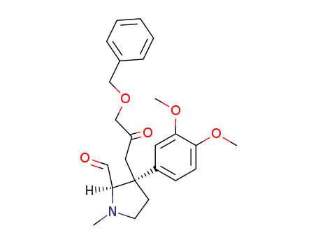 (2R,3R)-3-(3-Benzyloxy-2-oxo-propyl)-3-(3,4-dimethoxy-phenyl)-1-methyl-pyrrolidine-2-carbaldehyde