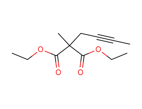 Molecular Structure of 182809-41-2 (diethyl 2-(but-2-yn-1-yl)-2-methylmalonate)