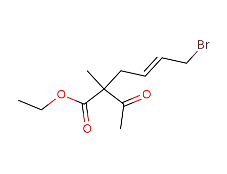 4-Hexenoic acid, 2-acetyl-6-bromo-2-methyl-, ethyl ester, (E)-