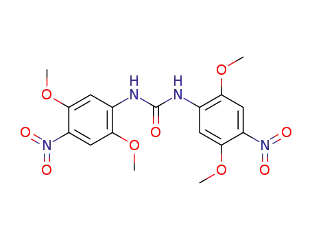 Molecular Structure of 108851-78-1 (<i>N</i>,<i>N</i>'-bis-(2,5-dimethoxy-4-nitro-phenyl)-urea)