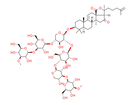 3β-O-{2-O-[3-O-methyl-β-D-glucopyranosyl-(1->3)-β-D-xylopyranosyl-(1->4)-β-Dglucopyranosyl]-4-O-[3-O-β-D-glucopyranosyl-(1->3)-β-D-glucopyranosyl]-β-D-xylopranosyl}holosta-9(11),25(26)-dien-16-one