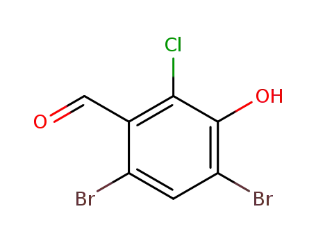 4,6-dibromo-2-chloro-3-hydroxy-benzaldehyde