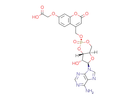 Molecular Structure of 339291-40-6 ([7-(carboxymethoxy)coumarin-4-yl]methyl ester of cAMP)