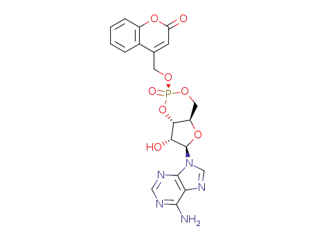 Molecular Structure of 402755-28-6 (axial-(coumarin-4-yl)methyl adenosine cyclic 3',5'-monophosphate)