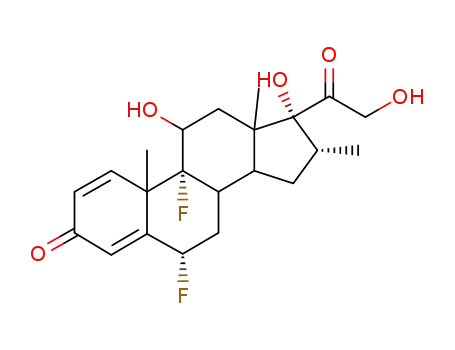 Molecular Structure of 60895-22-9 (6beta,9-difluoro-11beta,17,21-trihydroxy-16alpha-methylpregna-1,4-diene-3,20-dione)
