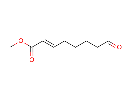 Molecular Structure of 96293-27-5 (2-Octenoic acid, 8-oxo-, methyl ester, (E)-)