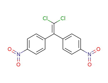 Molecular Structure of 21655-75-4 (Benzene, 1,1'-(dichloroethenylidene)bis[4-nitro-)
