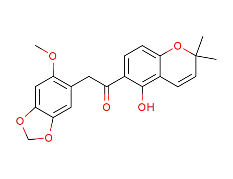 2,2-dimethyl-5-hydroxy-6-(2-methoxy-4,5-methylenedioxyphenylacetyl)-2H-1-benzopyran