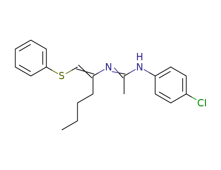 N-(4-chlorophenyl)-N'-<1-(phenylthio)hex-1-en-2-yl>acetamidine