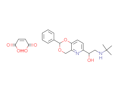 alpha-((tert-Butylammonio)methyl)-6-hydroxymethyl-2-phenyl-4H-1,3-dioxino(5,4-b)pyridinium maleate