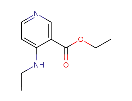Molecular Structure of 110960-70-8 (3-Pyridinecarboxylicacid,4-(ethylamino)-,ethylester(9CI))