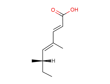 Molecular Structure of 127353-38-2 ((+)-(2E,4E,6S)-4,6-dimethylocta-2,4-dienoic acid)