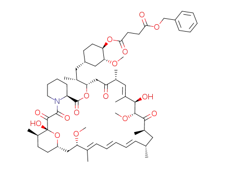 Molecular Structure of 143136-12-3 (rapamycin 42-hemisuccinate benzyl ester)