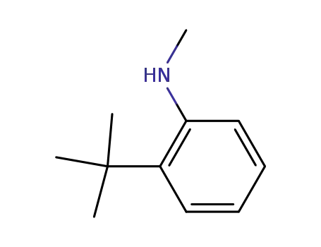 Molecular Structure of 109932-97-0 (Benzenamine, 2-(1,1-dimethylethyl)-N-methyl-)